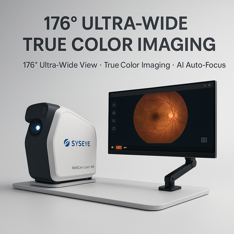 176° Wide Field Fundus Camera with LED True Color and Automatic Operation for High-Definition Retinal Imaging